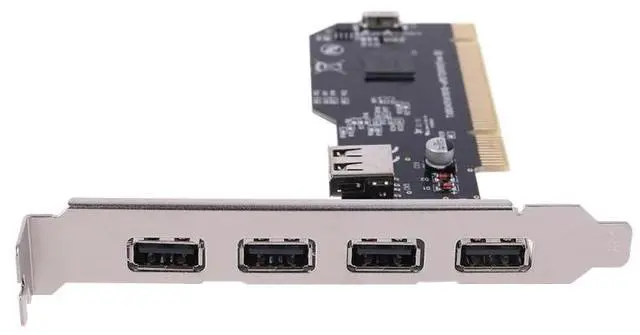 Alt view image 6 of 6 - High Speed 480Mbps PCI  to 5 Ports USB 2.0  Expansion Card Usb  Hub Controller  NEC720101 Chipset