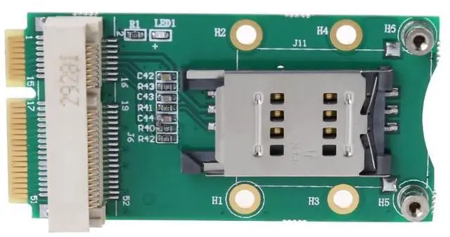 Alt view image 4 of 6 - Mini PCI-E Adapter with SIM Card Slot for 3G/4G LTE GPS Card Mini PCI-e Adapter