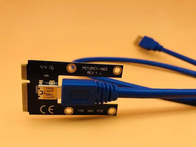 Alt view image 6 of 6 - Amify Mini Card PCI 1x to PCI Express x16 Riser Card for Laptop External Graphics Card GDC Miner mini PCIe to PCIe Slot for BTC Mining