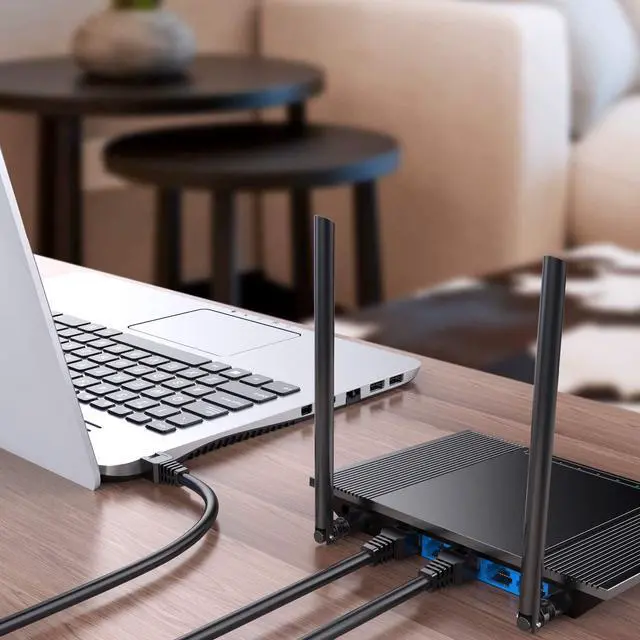 Alt view image 4 of 8 - Cat8 Ethernet Cable,Outdoor&Indoor, 50 FT Heavy Duty High Speed 26AWG Cat8 LAN Network Cable 40Gbps, 2000Mhz with Gold Plated RJ45 Connector for router/gaming/Modem,Weatherproof fasrer than cat7 cat6