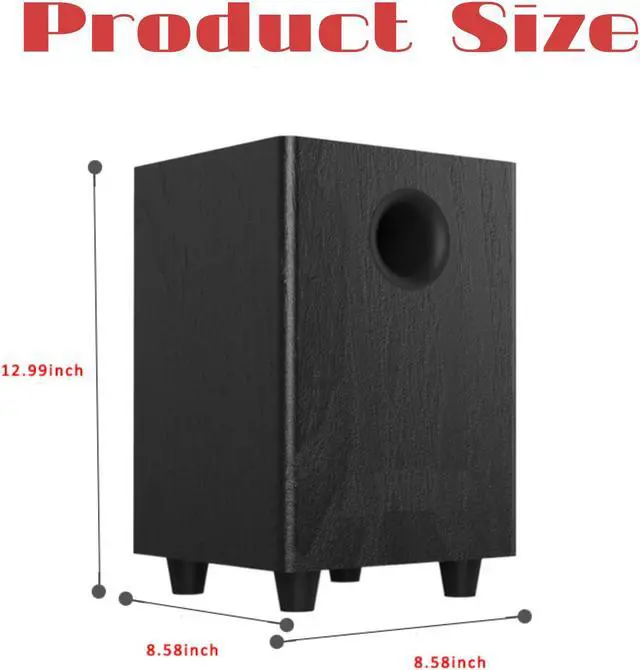 Alt view image 4 of 7 - Phaseotech 6.5 Inch Passive Subwoofer, 100W Power Heavy Bass Powerful Sound Synthetic Fiber Wood Material, Passive Speaker for Home Theater Party Plug and Play