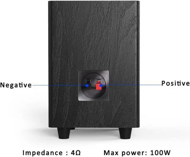 Alt view image 6 of 7 - Phaseotech 6.5 Inch Passive Subwoofer, 100W Power Heavy Bass Powerful Sound Synthetic Fiber Wood Material, Passive Speaker for Home Theater Party Plug and Play