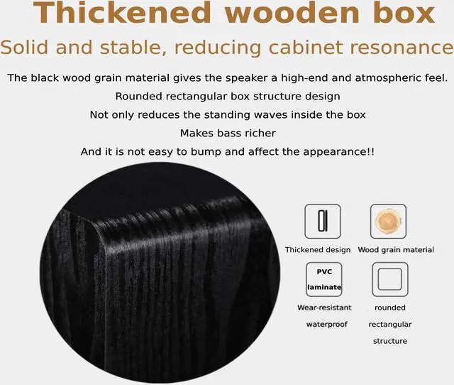 Alt view image 6 of 7 - 6.5 Inch 100W High Power Active Subwoofer Plug and Play Turbocharged Speaker Fit for Home Theater Black US Plug 100240V