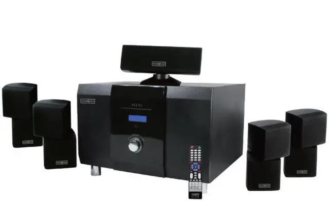 Xinci 5.1 Channel Home Theater Sound System with 10" Subwoofer, Bluetooth, Remote, FM Radio, RCA- Perfect for Movies, Music, Karaoke