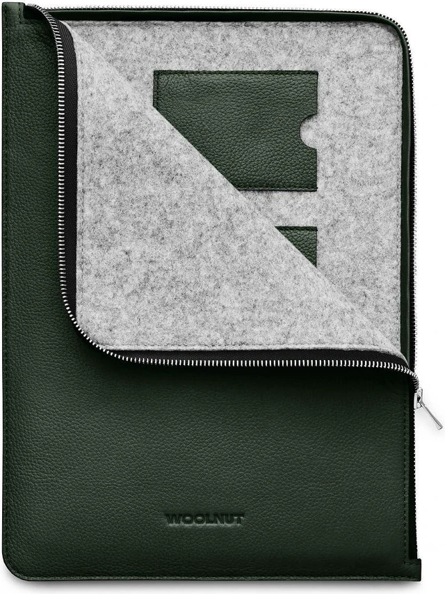 Alt view image 3 of 5 - Leather Folio for 14-inch MacBook Pro - Green