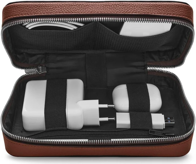 Main image of Leather Tech Organizer - Cognac