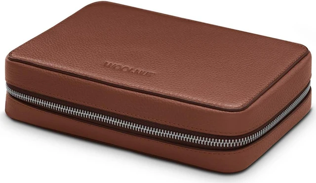 Alt view image 3 of 7 - Leather Tech Organizer - Cognac