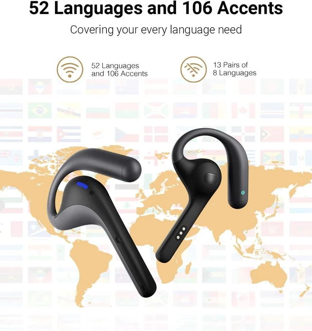 Alt view image 2 of 5 - W4 Pro AI Interpreter Earbuds