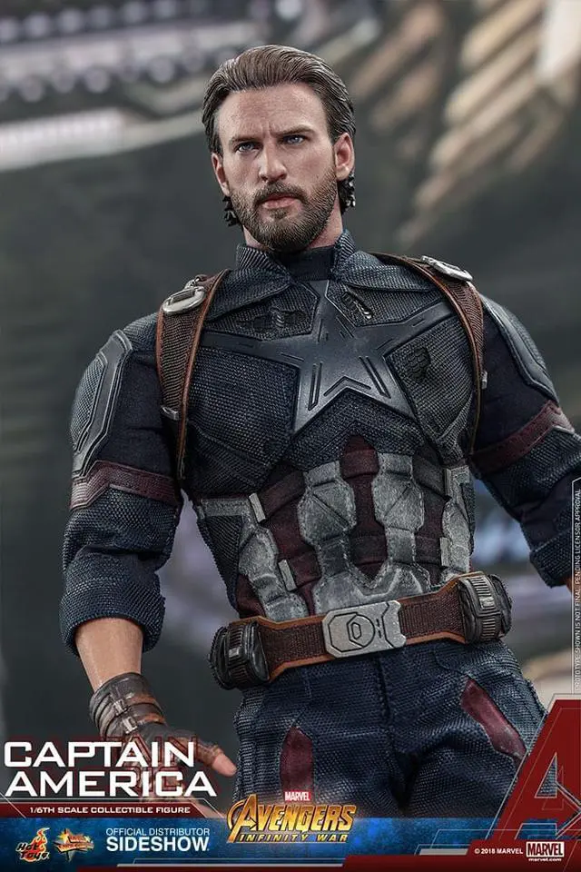 Alt view image 4 of 13 - hot toys marvel avengers infinity war captain america 1/6 scale figure