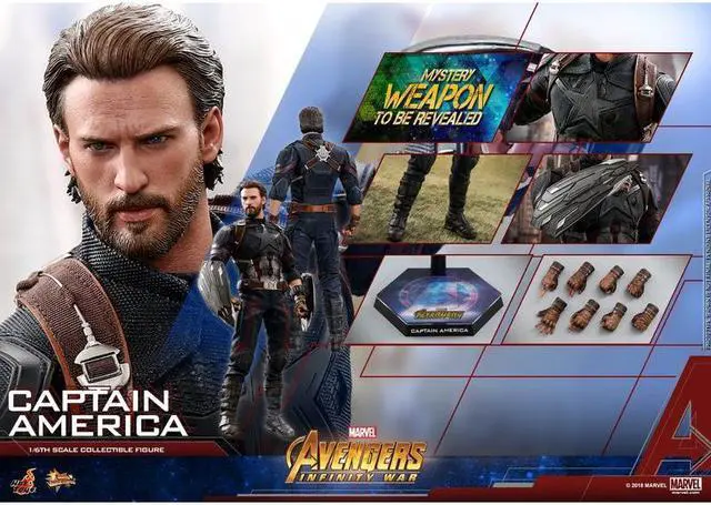 Alt view image 3 of 13 - hot toys marvel avengers infinity war captain america 1/6 scale figure