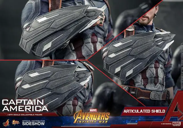 Alt view image 8 of 13 - hot toys marvel avengers infinity war captain america 1/6 scale figure