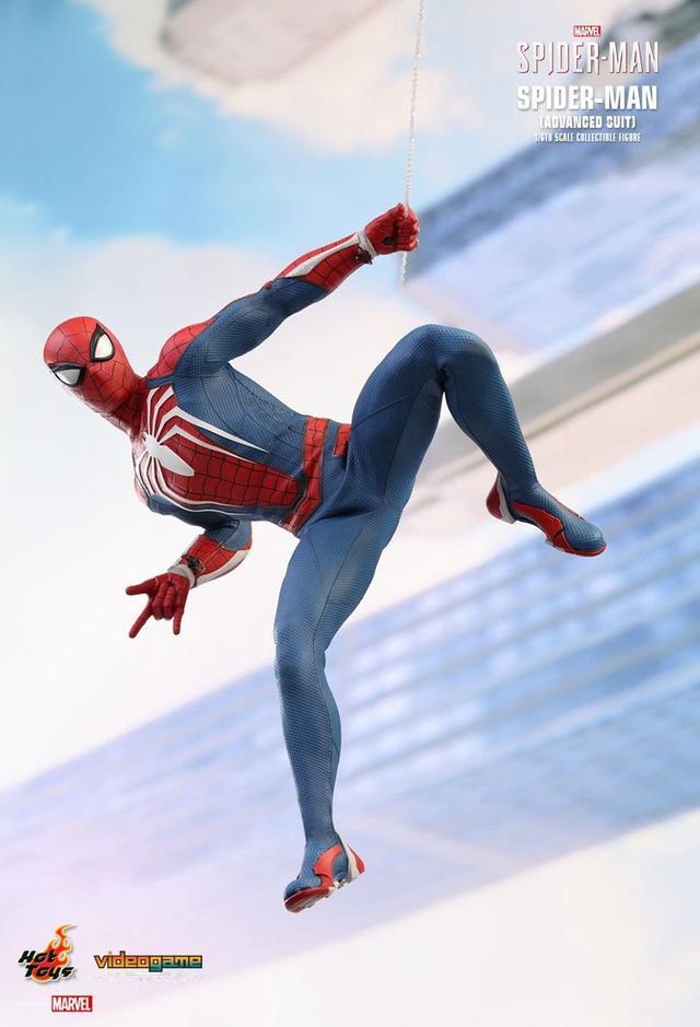Alt view image 6 of 13 - hot toys spiderman advanced suit 1/6 sixth scale figure marvel video game masterpiece series action figure