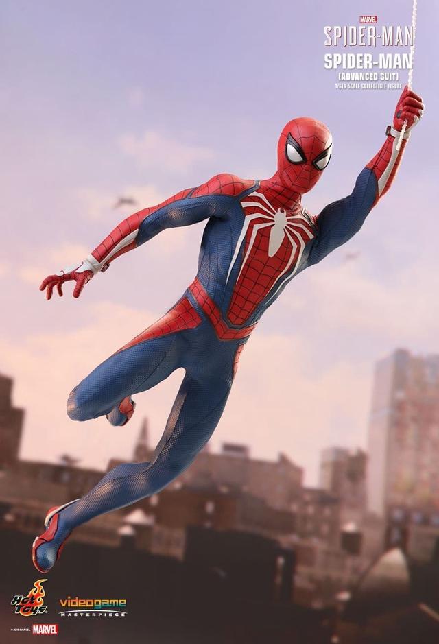 Alt view image 7 of 13 - hot toys spiderman advanced suit 1/6 sixth scale figure marvel video game masterpiece series action figure