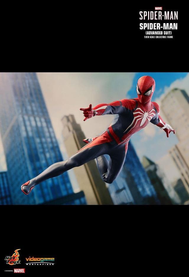 Alt view image 8 of 13 - hot toys spiderman advanced suit 1/6 sixth scale figure marvel video game masterpiece series action figure