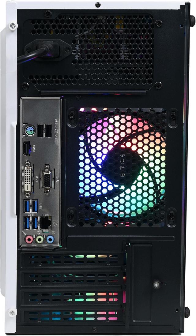 M MUIKEUHD Gaming desktop AMD Ryzen 5 4650G 16GB(8*2) DDR4 3200MHz 500GB  M.2 NVMe 350W PSU Windows 11 Pro Gaming PC White