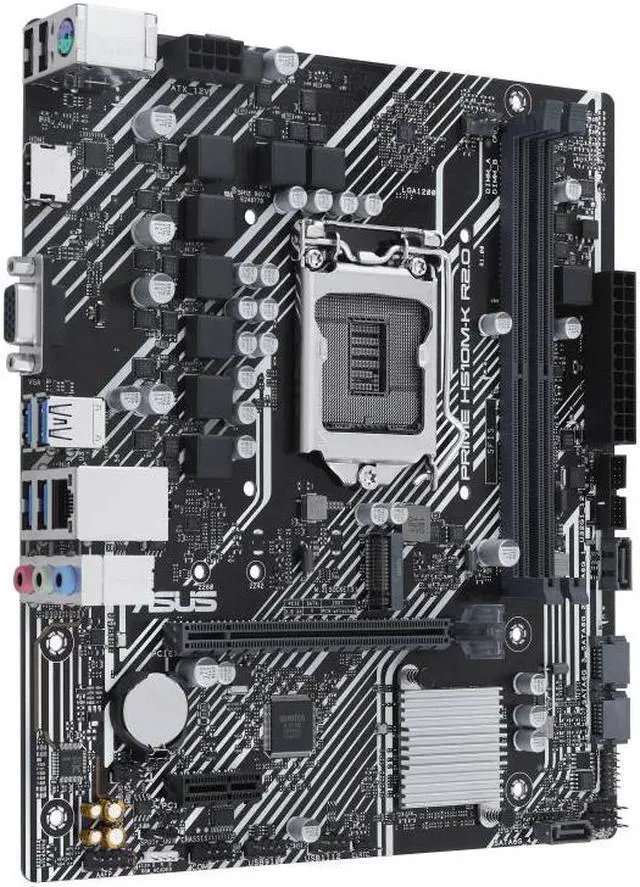 Alt view image 2 of 7 - ASUS PRIME H510M-K R2.0 Intel H510 LGA 1200 Micro ATX Motherboard