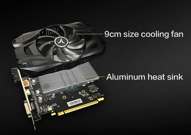 Alt view image 4 of 7 - Yeston Nvidia GeForce GTX 1050 Ti Graphics Card  4GB 128-Bit GDDR5 PCI Express 3.0 x16 video cards DVI-D/HDMI/DP Tri-Ports, G-Sync, GPU Boost, DirectX 12, Gaming GPU, Desktop Video Card