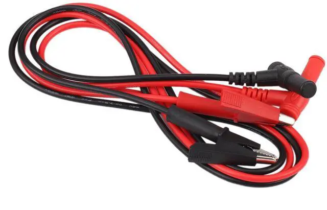 Alt view image 13 of 17 - Pair Banana Plug to Alligator Clip Test Lead Crocodile Clip Lab Test Cable with Banana Plug Heavy Duty 1M Long for Multimeter