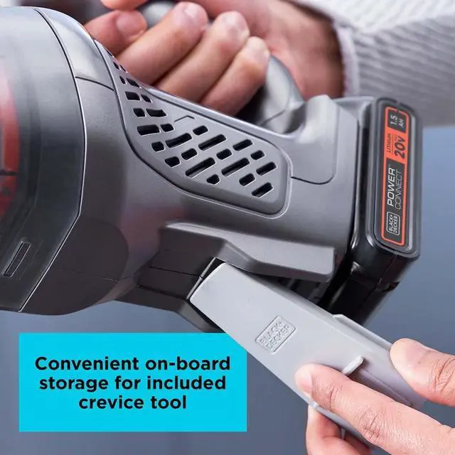 Alt view image 6 of 7 - BLACK+DECKER 20V dustbuster Small Vacuum Cleaner Portable Vacuum Hand Held Cordless for Home and Car, Includes Rechargeable Battery (BCHV001C1)