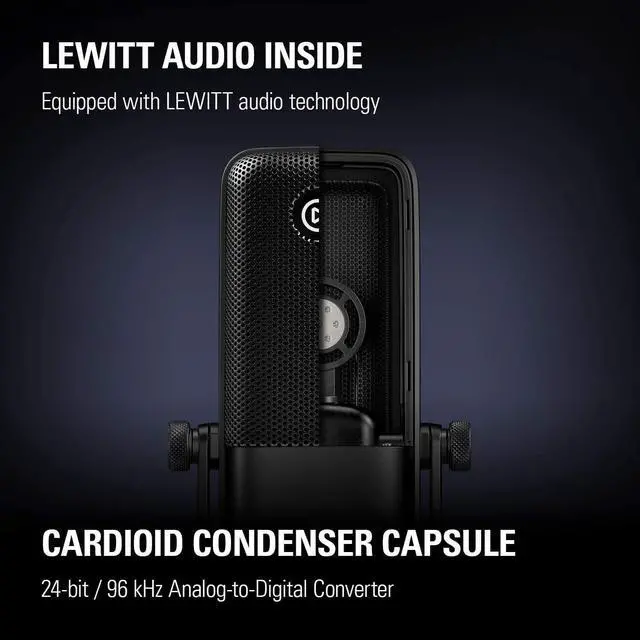 Alt view image 3 of 7 - Elgato Wave:1 - Premium Cardioid USB Condenser Microphone for Streaming, Gaming, Home Office, Free Mixer Software, Sound Effect Plugins, Anti-Distortion, Plug & Play, Mac/PC, Stream Deck compatible