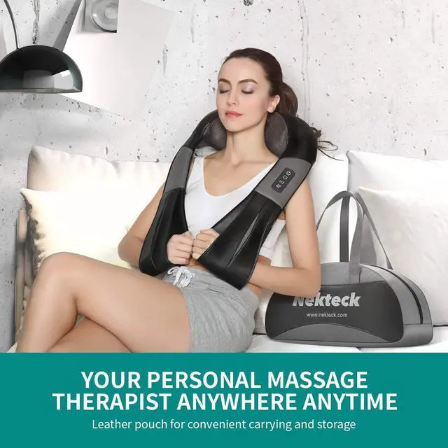 Alt view image 7 of 7 - Shiatsu Neck and Back Massager with Soothing Heat, Electric Deep Tissue 3D Kneading Massage Pillow for Shoulder, Leg, Body Muscle Pain Relief, Home, Office, and Car Use