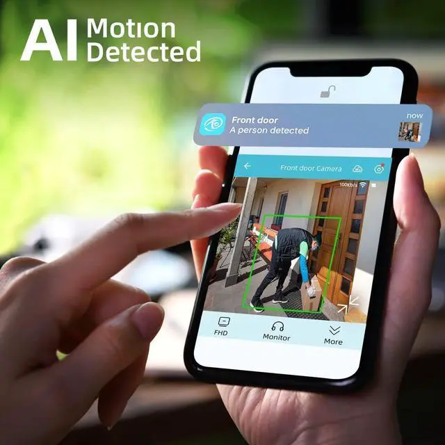 Alt view image 3 of 7 - Rraycom 3pc Solar Security Cameras Wireless Outdoor, 2K Battery Powered Security Cameras, WiFi Security Cameras for Home Outside, Color Night Vision, AI Motion Detection, 2-Way Audio, IP65, SD/Cloud