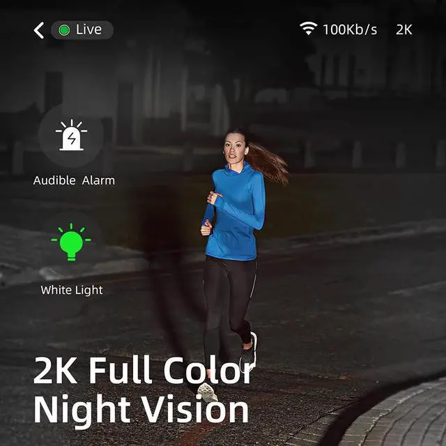 Alt view image 5 of 7 - Rraycom 3pc Solar Security Cameras Wireless Outdoor, 2K Battery Powered Security Cameras, WiFi Security Cameras for Home Outside, Color Night Vision, AI Motion Detection, 2-Way Audio, IP65, SD/Cloud