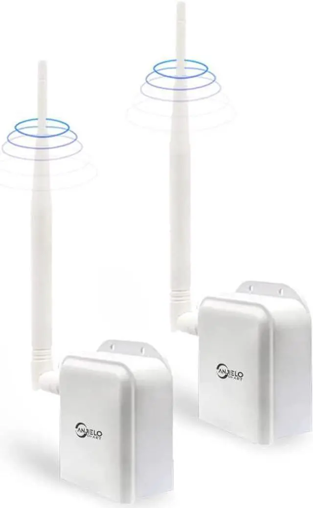 Main image of Wireless Bridge Point-to-Point Long Range Wireless Access with High-Gain Antenna, 2.4G WiFi Bridge Repeater Supports 2600 feet Outdoor Transmission Distance, Air Ethernet Cable