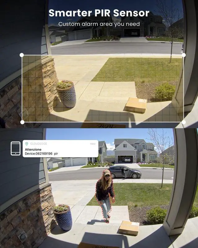 Alt view image 5 of 7 - ieGeek Security Cameras Wireless Outdoor, 2K WiFi Home Security System 360° PTZ Camera 2 Pack, Solar/Battery Powered Cam with Spotlight/Siren/AI/Motion Sensor/3MP Color Night Vision, Works with Alexa