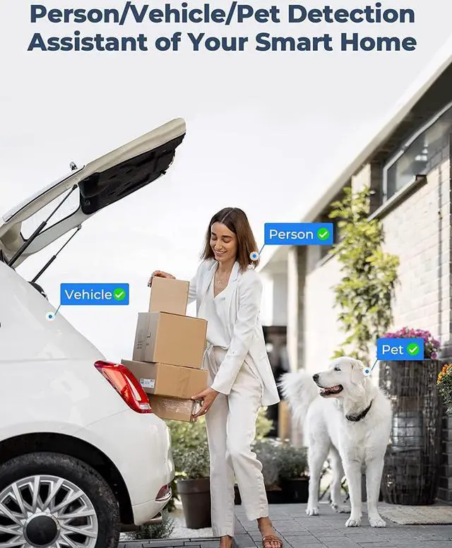 Alt view image 4 of 7 - RLC-811A Black 4K PoE IP Camera - 123° FoV, 5X Zoom, 2.7mm Lens with Color Night Vision, Human/Vehicle/Pet Detection, 2 Way Talk, Outdoor Waterproof