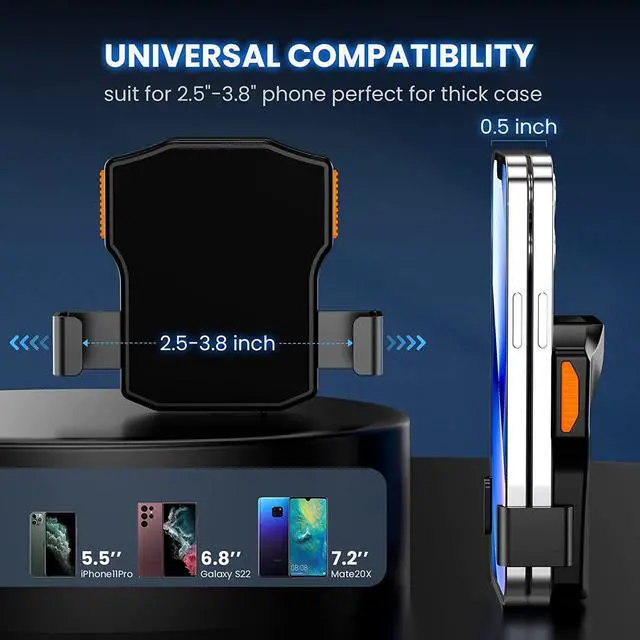 Alt view image 4 of 7 - Eyoyo 1D Bluetooth Barcode Scanner Wireless, Back Clip Phone UPC USB Bar Code Reader with Battery Level Indicator Compatible with 4.7"-7.2" Android Phone, iPhone for Warehouse Book Library Inventory