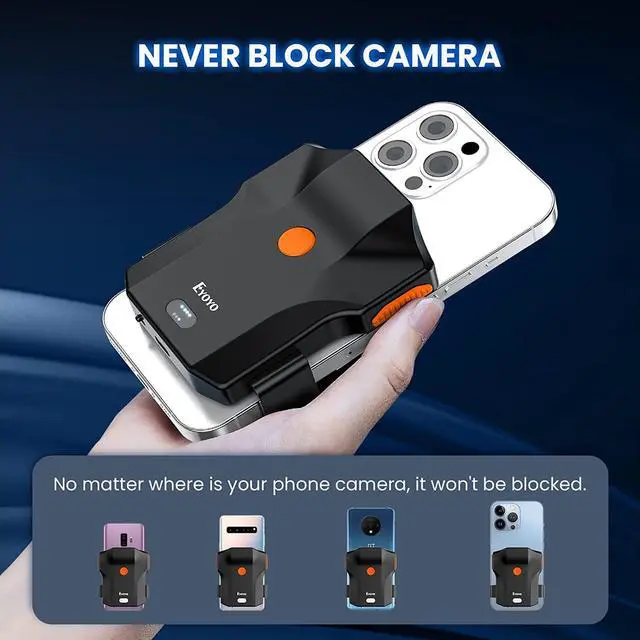 Alt view image 5 of 7 - Eyoyo 1D Bluetooth Barcode Scanner Wireless, Back Clip Phone UPC USB Bar Code Reader with Battery Level Indicator Compatible with 4.7"-7.2" Android Phone, iPhone for Warehouse Book Library Inventory