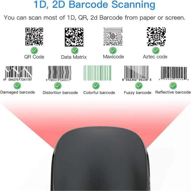 Alt view image 2 of 6 - DS9308 1D 2D Presentation Barcode Scanner Omni Directional QR Black Image Reader for Screen and Printed Bar Code Scan (DS9308-SR4U2100AZY)