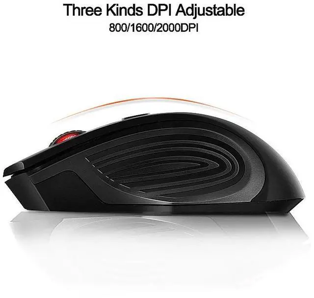 Alt view image 3 of 6 - iMice Wireless Mouse 4 Buttons 2000DPI Mause 2.4G Optical USB Silent Mouse Ergonomic Mice Wireless For Laptop PC Computer Mouse