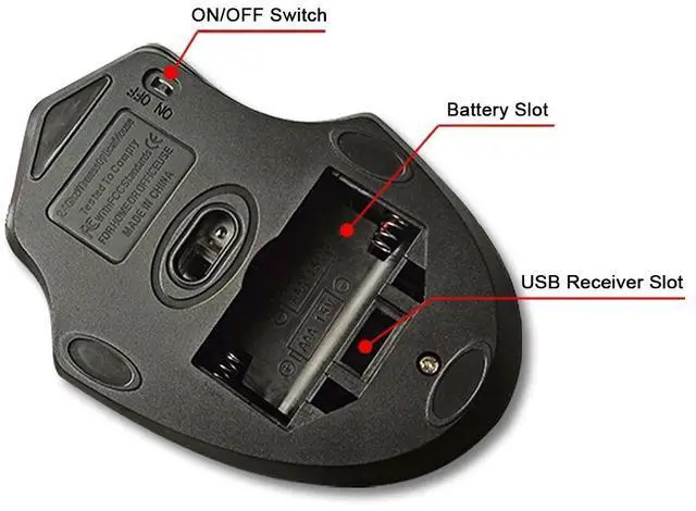 Alt view image 6 of 6 - iMice Wireless Mouse 4 Buttons 2000DPI Mause 2.4G Optical USB Silent Mouse Ergonomic Mice Wireless For Laptop PC Computer Mouse