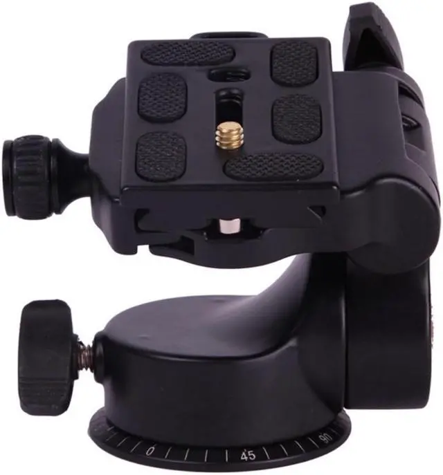 Alt view image 4 of 6 - Koolehaoda Tripod Pan Head 360°Single Handle Hydraulic Damping Three-Dimensional Head with Quick Release Plate for Tripod, Monopod, DSLR Camera, Camcorder