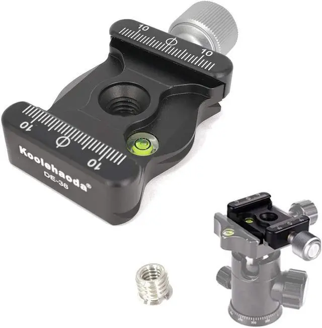 Alt view image 2 of 8 - Koolehaoda Screw Knob Quick Release Plate Clamp Adapter with Bottom AS Standard Dovetail fit Arca Swiss Tripod or Monopod Head (DE-38)