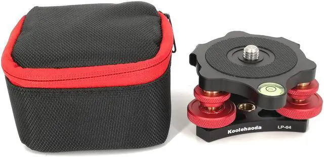 Alt view image 6 of 6 - koolehaoda Leveler with Bubble Level LP-64 for Tripod 3/8 Mounting Screw 3 Adjustment Dials for Camera Tripod