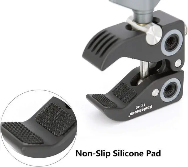 Alt view image 4 of 7 - Koolehaoda Super Clamp Crab Pliers Clip with 1/4" and 3/8" Screw All-Metal Design for DSLR Rig Cameras/Cross Bars/Light Stand/Umbrellas/Magic Arm etc, Open Range 0.51 to 1.73Inch/Load up to 2KG/4.4lbs