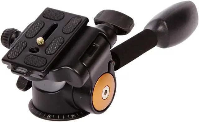 Main image of Koolehaoda Tripod Pan Head 360°Single Handle Hydraulic Damping Three-Dimensional Head with Quick Release Plate for Tripod, Monopod, DSLR Camera, Camcorder