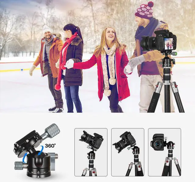Alt view image 6 of 6 - koolehaoda Low-Profile Mini Ball Head 28mm ball diameter with 1/4" Screw Arca-Type QR Plate for Tripod,Slider and DSLR Cameras, Net weight only 170g / 0.38lbs