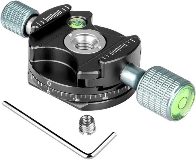 Alt view image 5 of 7 - koolehaoda 360° Mini Panoramic Tripod Head Metal Clamp Compatible with RRS/Arca-Swiss Ball Head Quick Release Plate, Camera Tripod BallHead (H2-Panoramic base)