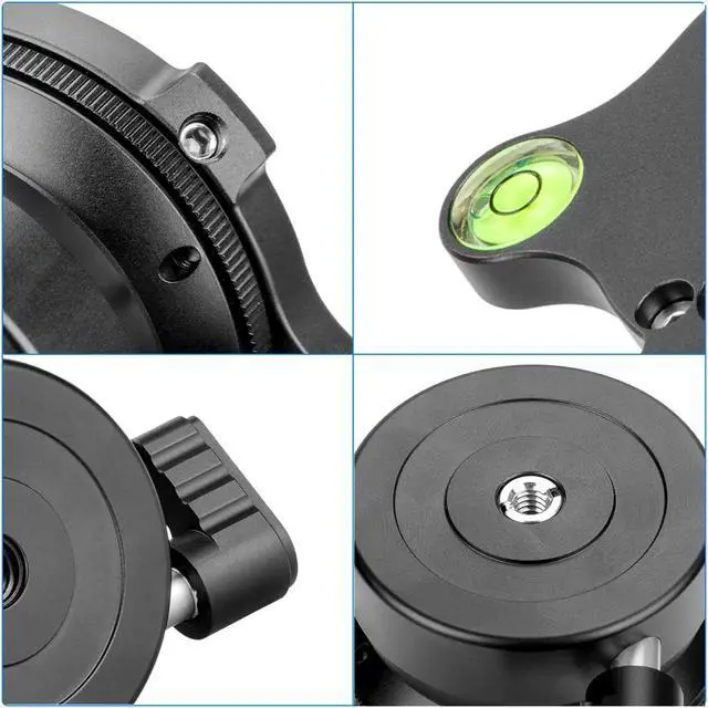 Alt view image 6 of 7 - koolehaoda Tripod Leveling Base Leveler Adjusting Plate with 1/4" Thread,Bubble Level for Canon,for Nikon,for Sony DSLR Camera