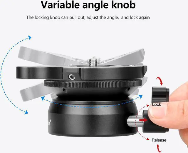 Alt view image 7 of 7 - koolehaoda Tripod Leveling Base Leveler Adjusting Plate with 1/4" Thread,Bubble Level for Canon,for Nikon,for Sony DSLR Camera