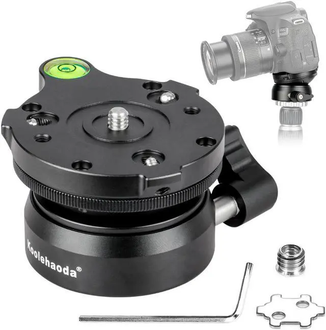 Main image of koolehaoda Tripod Leveling Base Leveler Adjusting Plate with 1/4" Thread,Bubble Level for Canon,for Nikon,for Sony DSLR Camera