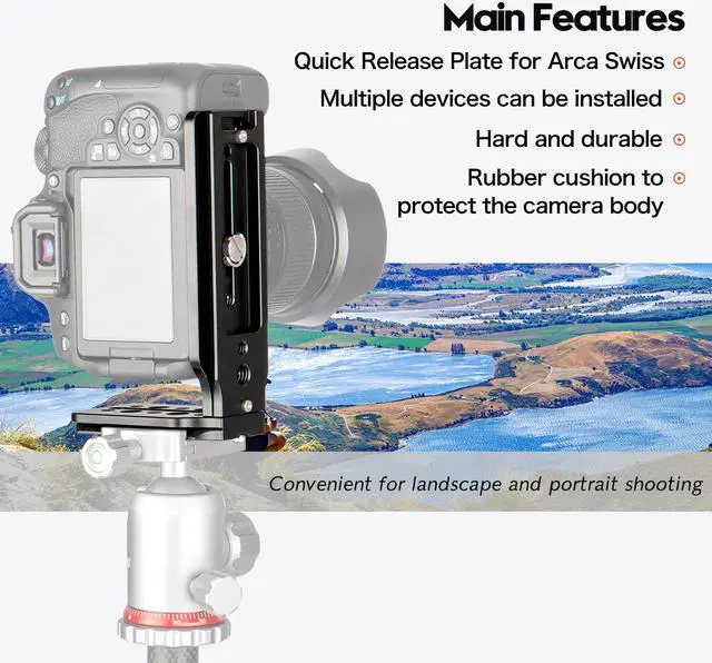 Alt view image 2 of 7 - koolehaoda Universal L Quick Release Plate Bracket For Camera Benro Arca Swiss Standard