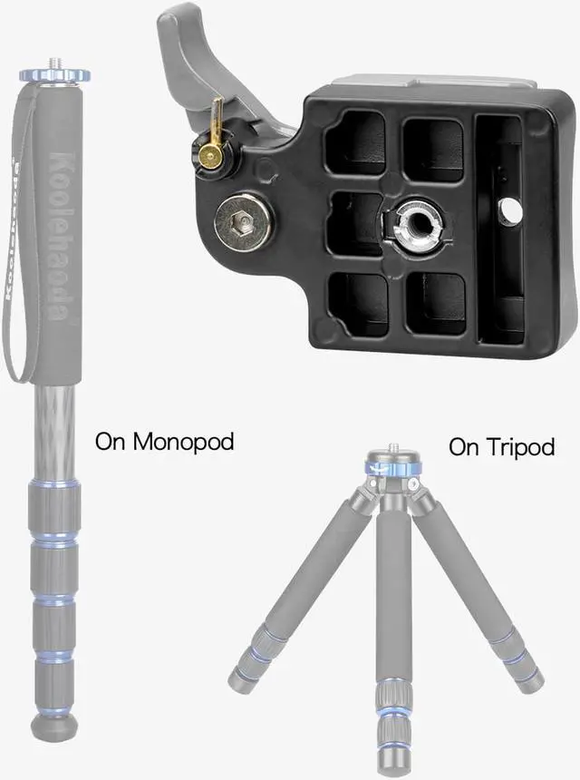 Alt view image 2 of 6 - koolehaoda RC2 System Quick Release Adapter for Manfrotto Tripod 200PL-14 QR Plate