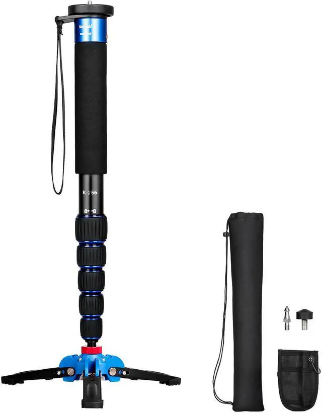 Main image of Koolehaoda Extendable Camera Aluminum Monopod with Removable Tripod Support Base. 6 Sections 16.5-63inches Adjustable, Leg max diameter: F28MM,Payload up to 7kg / 15.43lbs-(K-266 Blue)