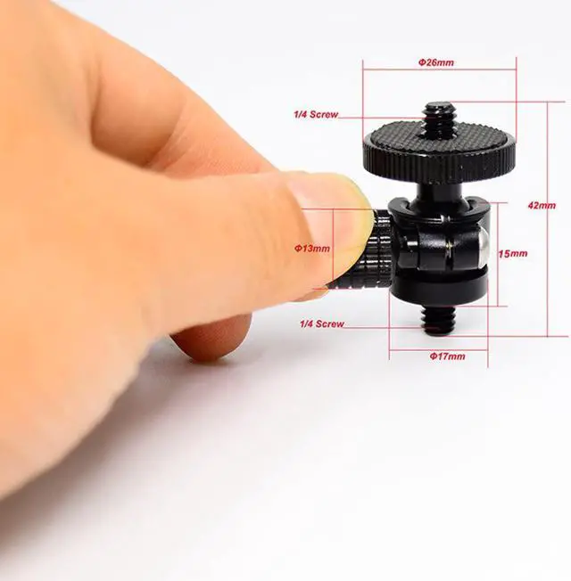 Alt view image 2 of 6 - koolehaoda small Ballhead Camera Ball Head Tripod Mount and 1/4 to 1/4 Connector (1/4 to 1/4 Connector)