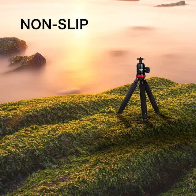 Alt view image 2 of 6 - Koolehaoda Metal Mini Tripod Travel Tabletop Tripod Max Height 38cm / 14.96inch,with 1/4 and 3/8 Screw Mount and Function Leg Design, Max Load 8kg/17.6lbs,for DSLR Camera (MT-02+D28)